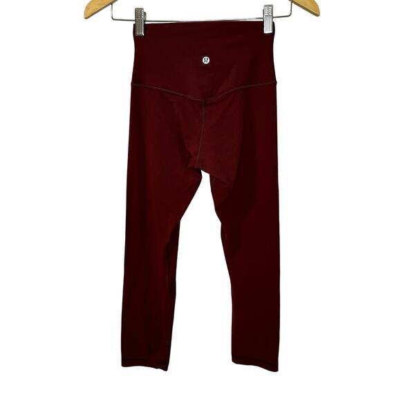 Lululemon Align High-Rise Crop 21" Smoky Red Leggings Stretch Sz 2  Soft - Picture 1 of 9